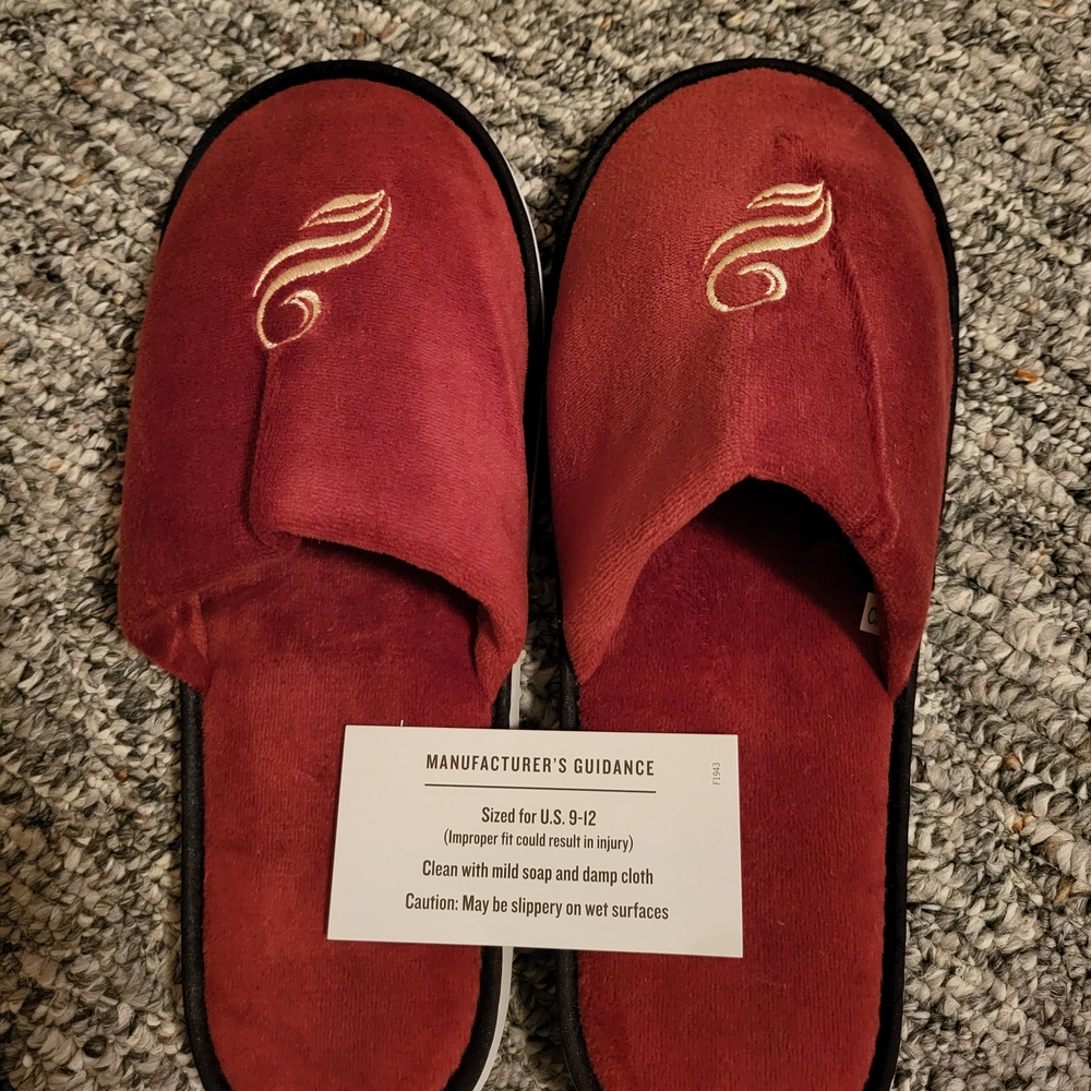 Red Embroidered Men's Loafers
